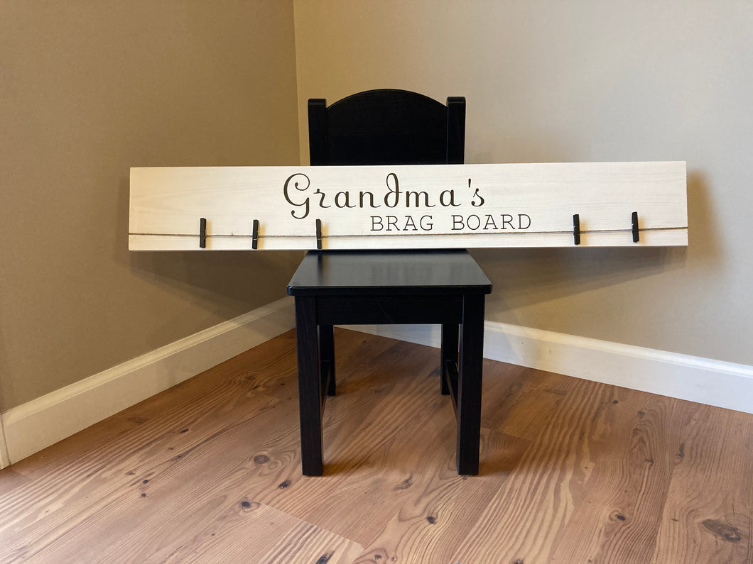 Grandma's Brag Board- Customizable Name and Colors